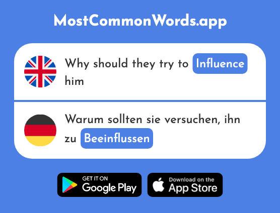 Influence - Beeinflussen (The 1364th Most Common German Word)