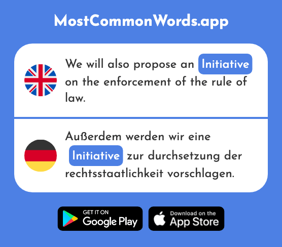 Initiative - Initiative (The 1775th Most Common German Word)