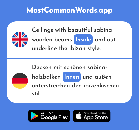 Inside - Innen (The 2165th Most Common German Word)