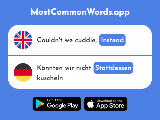 Instead - Stattdessen (The 1660th Most Common German Word)