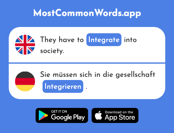 Integrate - Integrieren (The 2077th Most Common German Word)