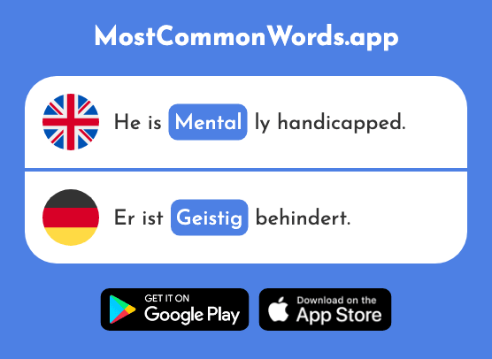 Intellectual, mental - Geistig (The 1877th Most Common German Word)