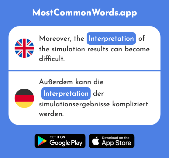 Interpretation - Interpretation (The 2119th Most Common German Word)