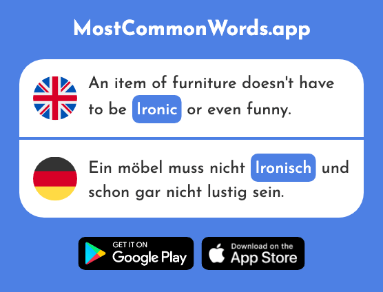 Ironic - Ironisch (The 2726th Most Common German Word)