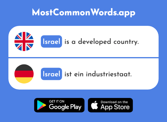 Israel - Israel (The 2032nd Most Common German Word)