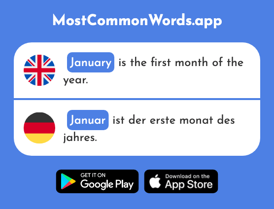 January - Januar (The 1052nd Most Common German Word)