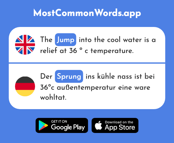 Jump - Sprung (The 2727th Most Common German Word)