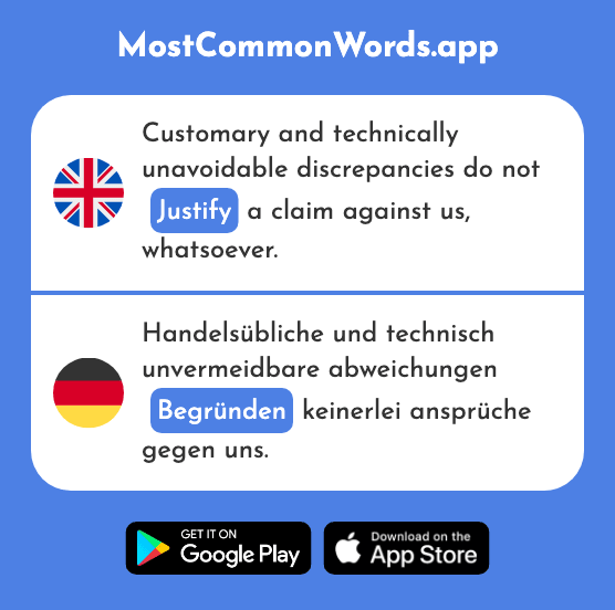 Justify - Begründen (The 1374th Most Common German Word)