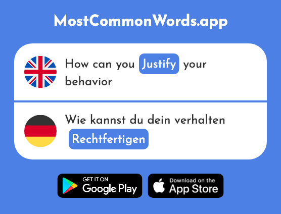 Justify - Rechtfertigen (The 2947th Most Common German Word)