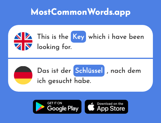 Key - Schlüssel (The 2197th Most Common German Word)