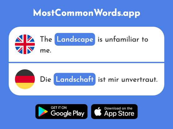 Landscape, countryside - Landschaft (The 1669th Most Common German Word)