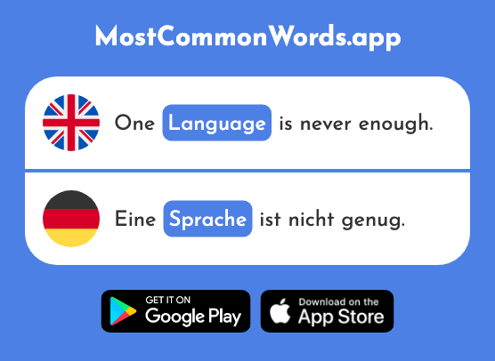 Language - Sprache (The 421st Most Common German Word)