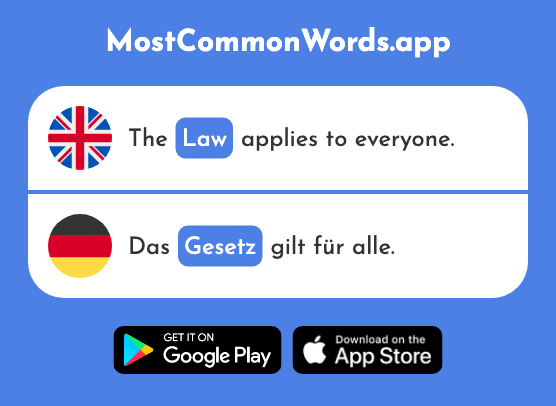 Law - Gesetz (The 578th Most Common German Word)