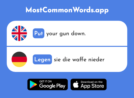 Lay, put - Legen (The 352nd Most Common German Word)