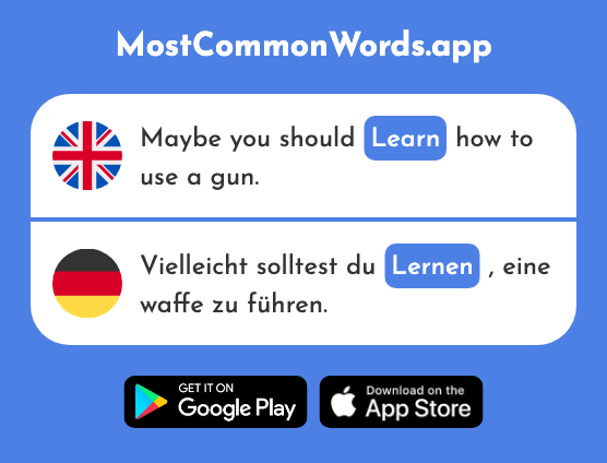 Learn - Lernen (The 288th Most Common German Word)