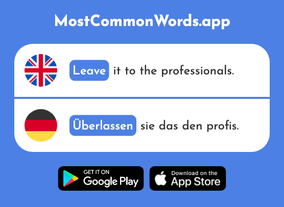 Leave - Überlassen (The 2419th Most Common German Word)