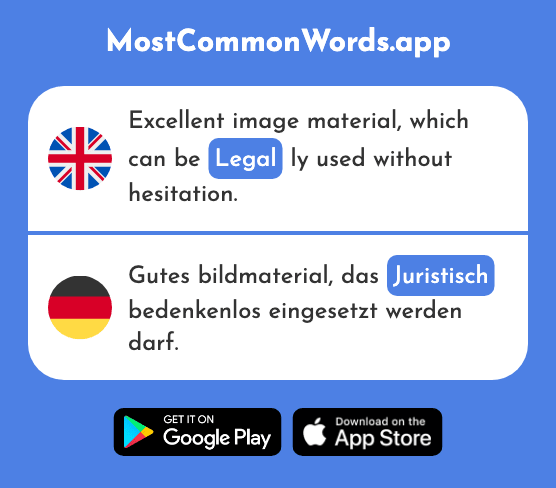 Legal, juridical - Juristisch (The 2943rd Most Common German Word)