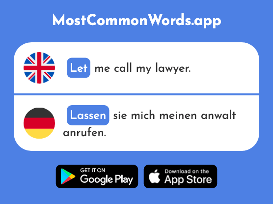 Let, allow, have done - Lassen (The 83rd Most Common German Word)