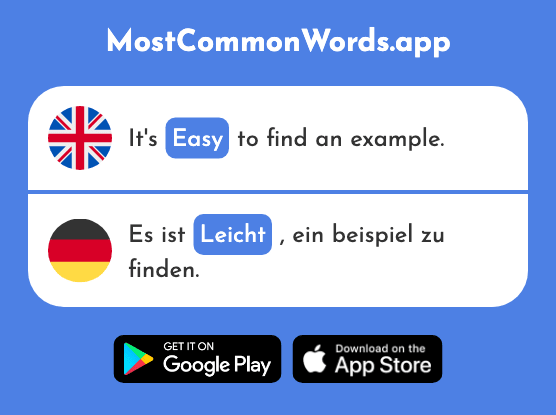 Light, easy - Leicht (The 311th Most Common German Word)