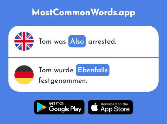 Likewise, also, as well - Ebenfalls (The 445th Most Common German Word)