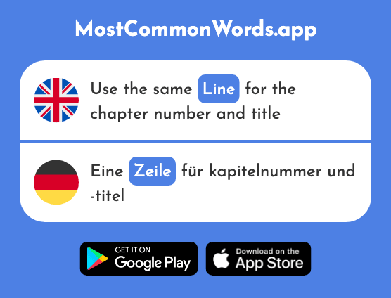 Line - Zeile (The 2318th Most Common German Word)