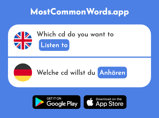 Listen to - Anhören (The 2401st Most Common German Word)