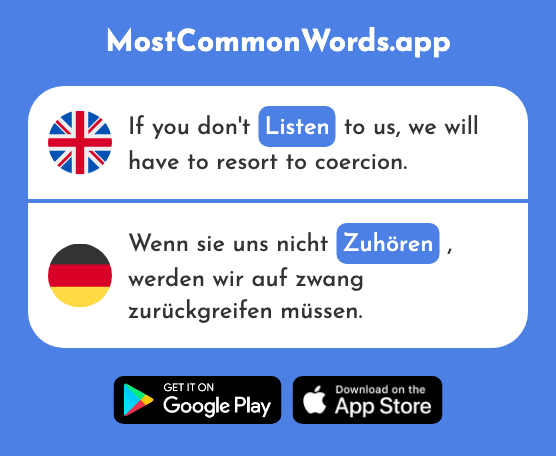 Listen - Zuhören (The 1629th Most Common German Word)