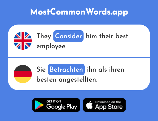 Look at, consider - Betrachten (The 485th Most Common German Word)