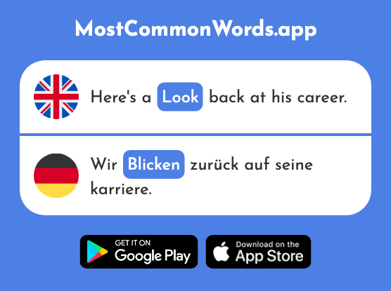 Look - Blicken (The 1256th Most Common German Word)