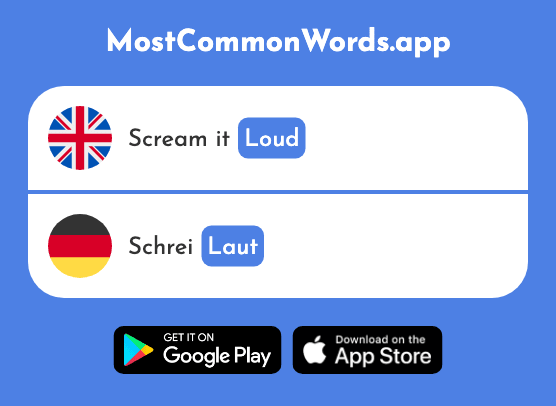 Loud - Laut (The 773rd Most Common German Word)