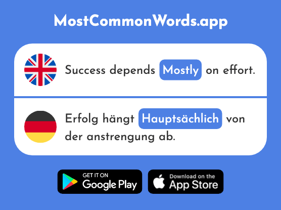 Mainly, mostly - Hauptsächlich (The 2060th Most Common German Word)