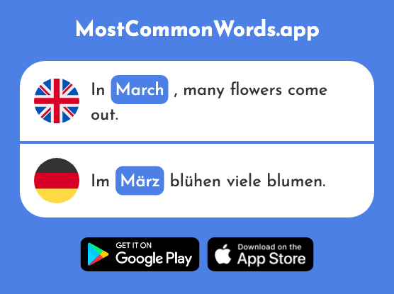 March - März (The 987th Most Common German Word)