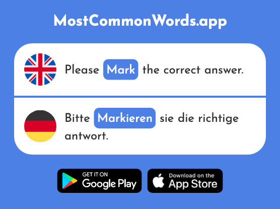 Mark - Markieren (The 2065th Most Common German Word)