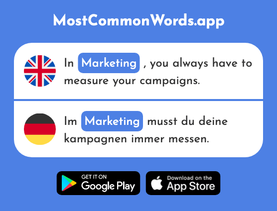 Marketing - Marketing (The 1935th Most Common German Word)
