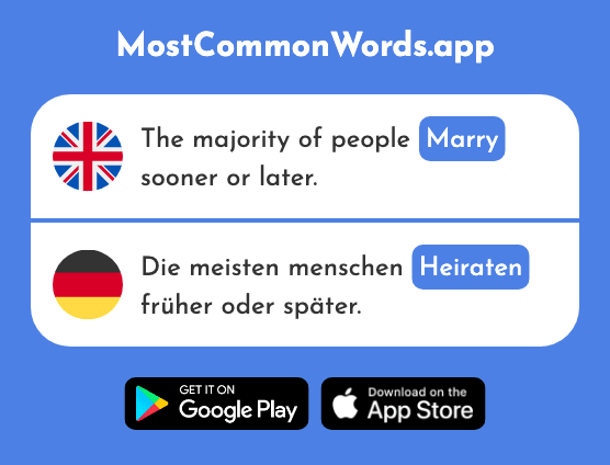 Marry - Heiraten (The 1953rd Most Common German Word)