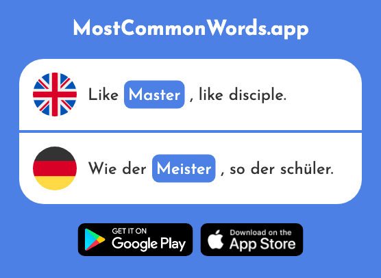 Master - Meister (The 1749th Most Common German Word)