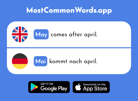 May - Mai (The 1048th Most Common German Word)