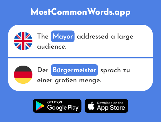 Mayor - Bürgermeister (The 1600th Most Common German Word)