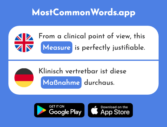 Measure - Maßnahme (The 1024th Most Common German Word)