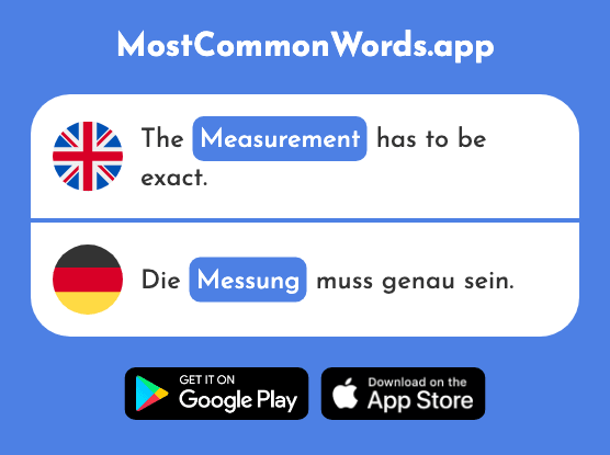 Measuring, measurement - Messung (The 2029th Most Common German Word)