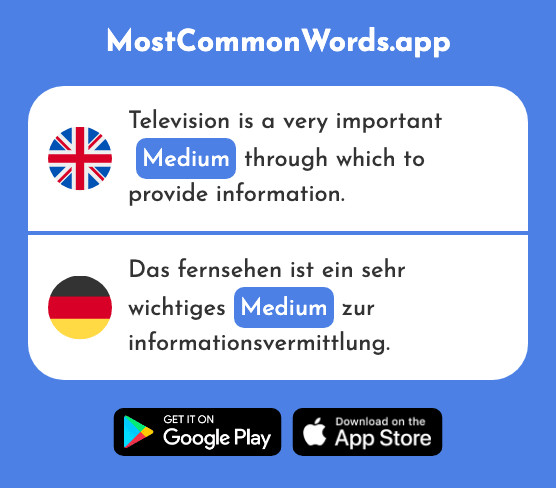 Medium - Medium (The 2764th Most Common German Word)