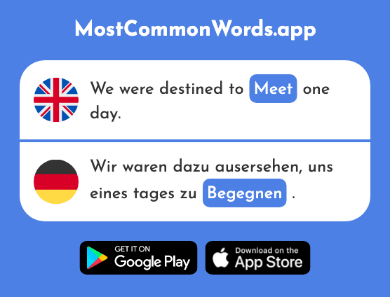 Meet, encounter, come across - Begegnen (The 1505th Most Common German Word)