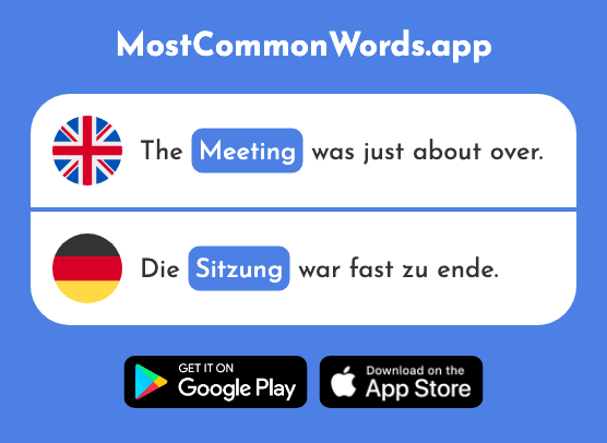 Meeting, session - Sitzung (The 2298th Most Common German Word)
