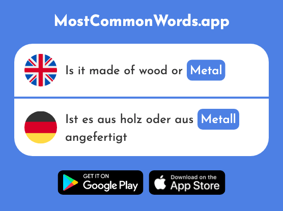 Metal - Metall (The 2167th Most Common German Word)