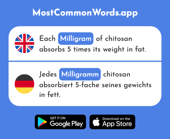 Milligram - Milligramm (The 2722nd Most Common German Word)