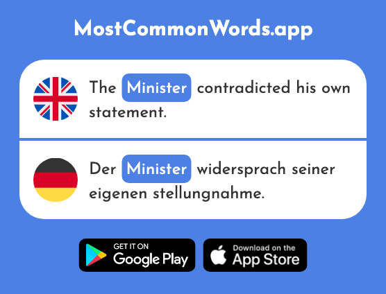 Minister - Minister (The 1720th Most Common German Word)