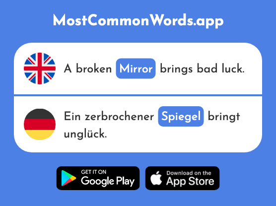 Mirror - Spiegel (The 1468th Most Common German Word)