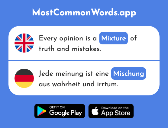 Mixture, blend, combination - Mischung (The 2331st Most Common German Word)
