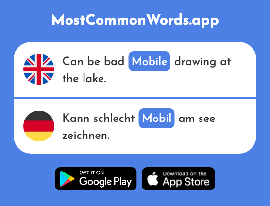 Mobile - Mobil (The 2901st Most Common German Word)
