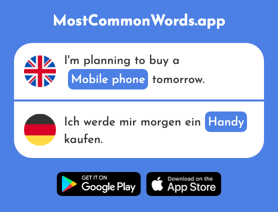 Mobile phone - Handy (The 1693rd Most Common German Word)